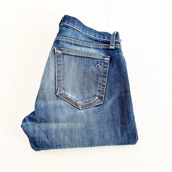Rag & Bone Fit 2 Slim Leg Dark Wash Denim Jeans Dark Vintage Size 30 - Picture 1 of 9